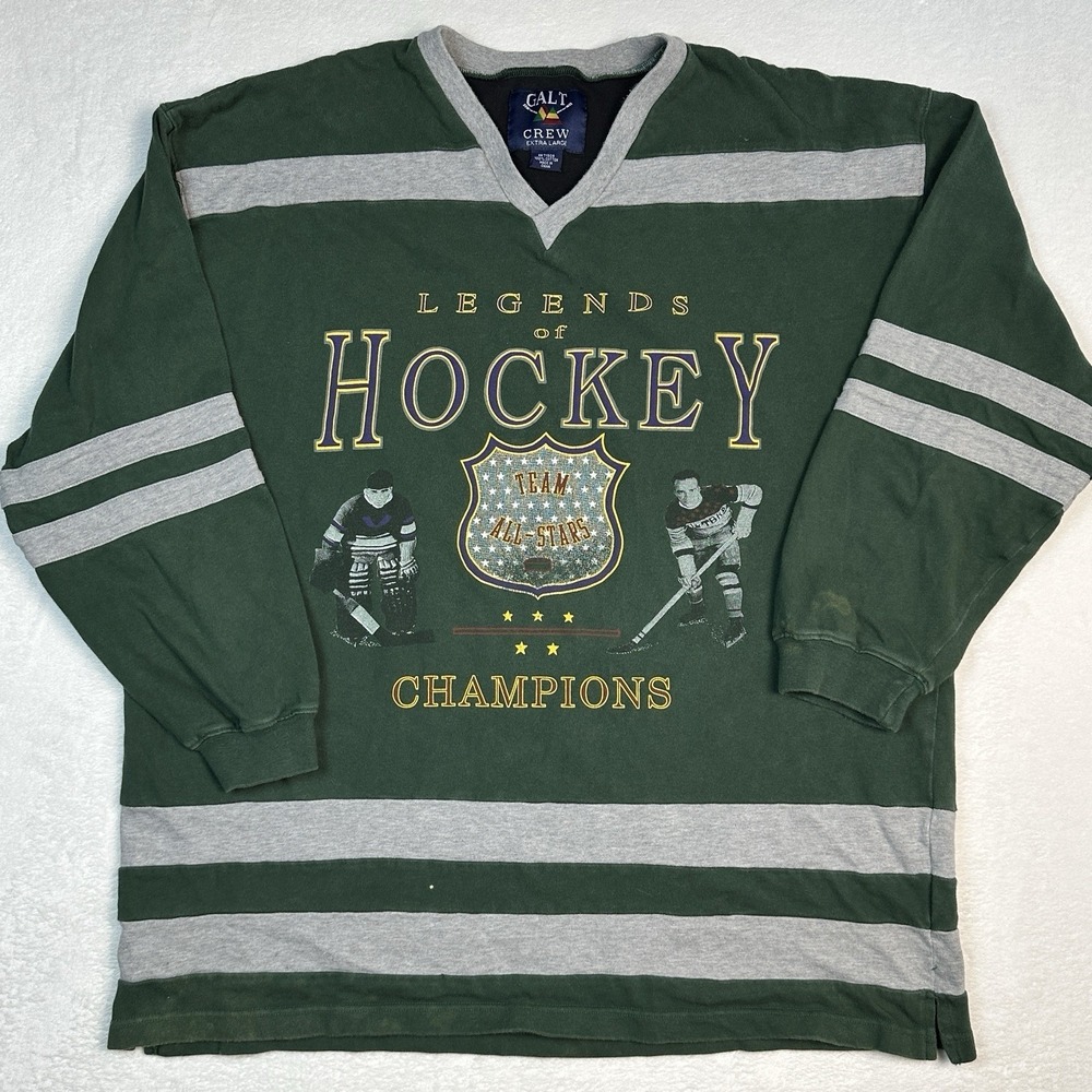 Vintage Galt Crew Legends‎ of Hockey Champions Team All Stars Sweatshirt Size XL